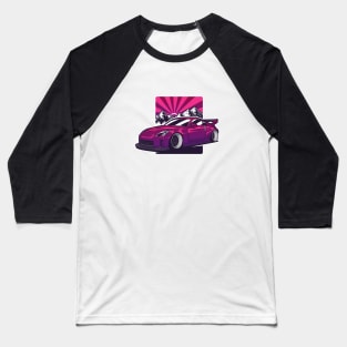 Purple 350Z Fairlady Z Widebody JDM Baseball T-Shirt